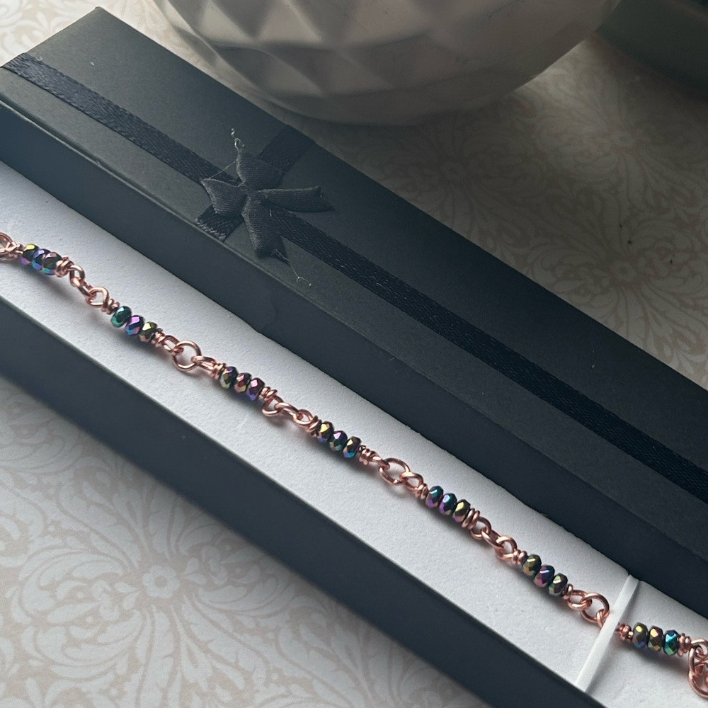 Elegant Artisan Copper Beaded Bracelet